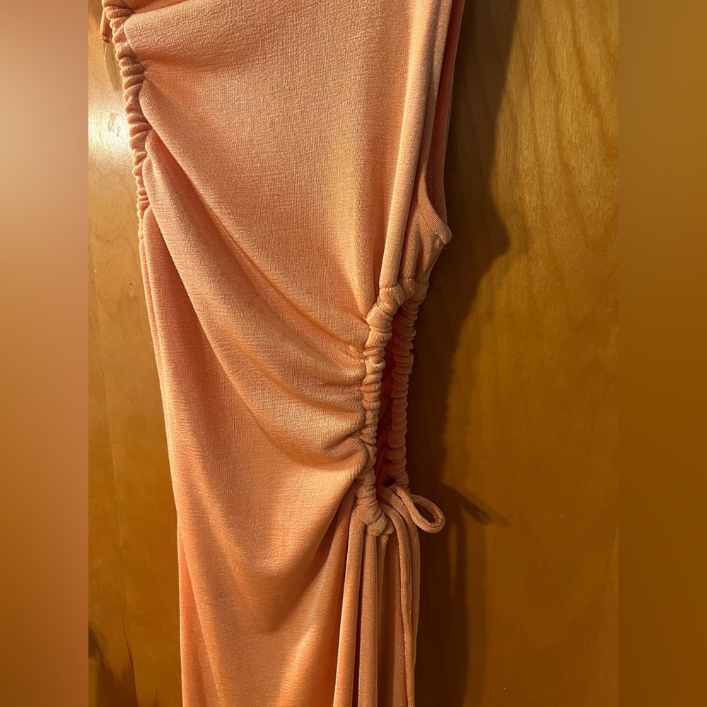 Chic One Shoulder Orange Dress - Picture 6 of 7